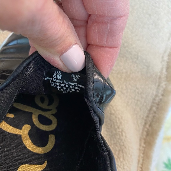 ☘️Sam Edelman “Lacey” Leather Crocodile Black Slip On Platform Loafer/Sneaker - Picture 5 of 5